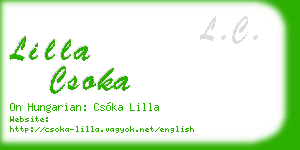 lilla csoka business card